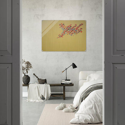 Colors on Pale Yellow - 1975 - Robert Goodnough Acrylic Print - 70x100 cm / 28x40″ inches | Robert Goodnough Wall Art | Robert Goodnough Prints