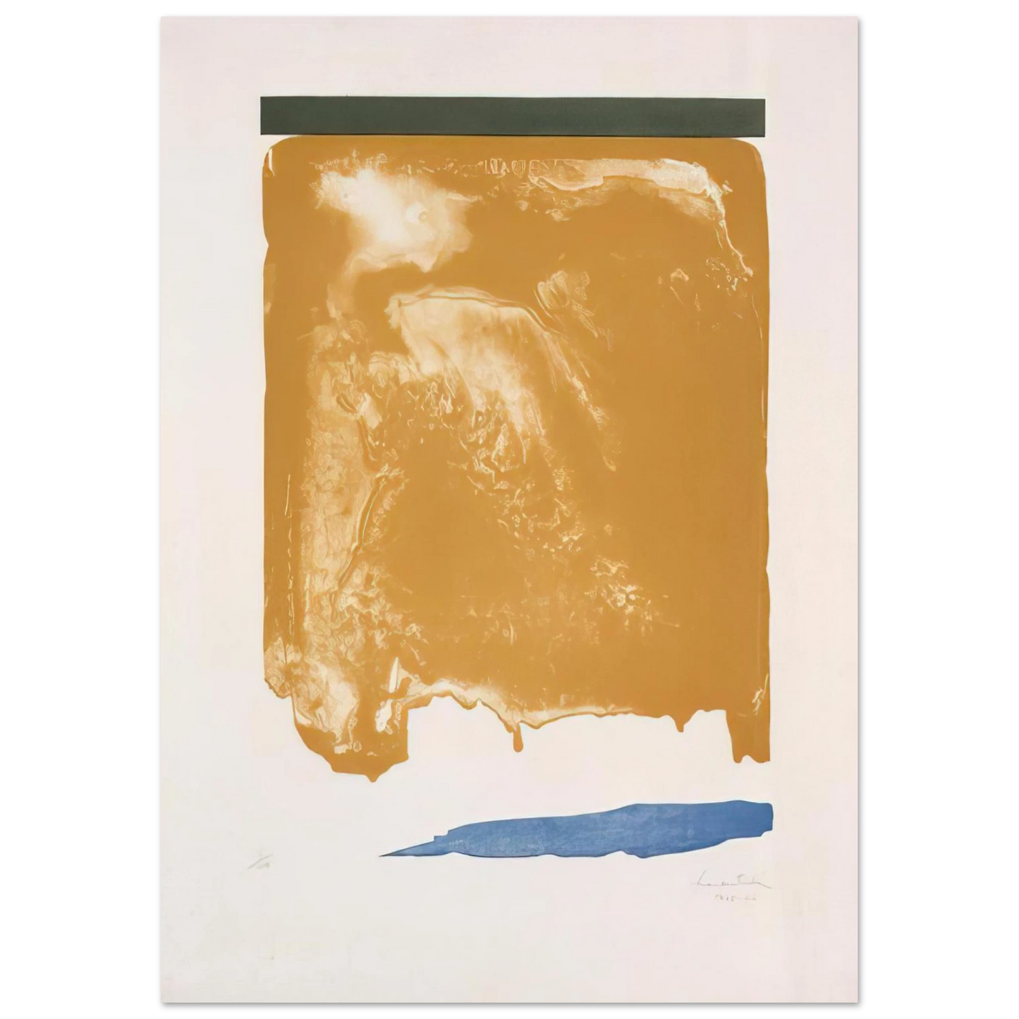 Helen Frankenthaler - Persian Garden - 1966 Wall art - 50x70 cm / 20x28 inches - Premium Wooden Framed Poster With Fine Art Paper - Black frame