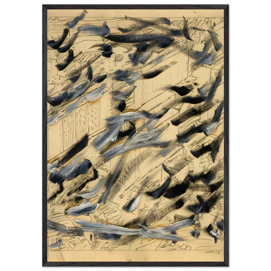 TOWNSCAPE 1968 6 - Gerhard Richter 70x100 cm / 28x40 inches Framed Art Print – Black Wooden Frame