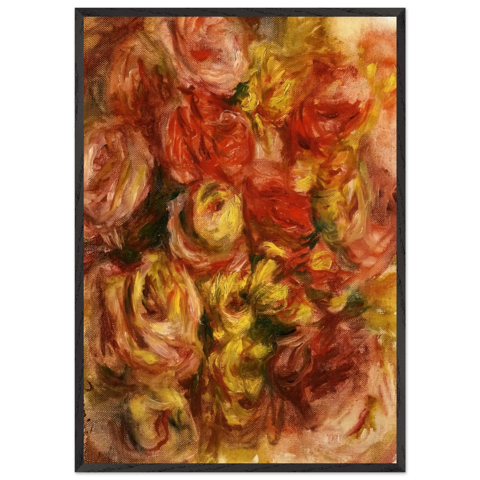 Study of Flowers - Pierre-Auguste Renoir Framed Art Print – Black Wooden Frame - Default Title - -Framed Art Print