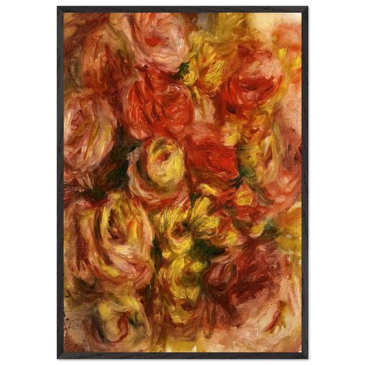 Study of Flowers - Pierre-Auguste Renoir 70x100 cm / 28x40 inches Framed Art Print – Black Wooden Frame