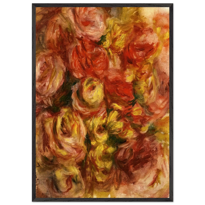 Study of Flowers - Pierre-Auguste Renoir 70x100 cm / 28x40 inches Framed Art Print – Black Wooden Frame