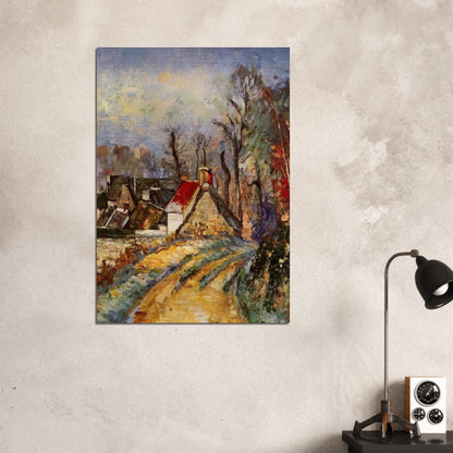 The Turn in the Road at Auvers - Paul Cézanne Brushed Aluminum Print - 70x100 cm / 28x40 inches | Paul Cézanne Aluminum Print | Paul Cézanne Prints