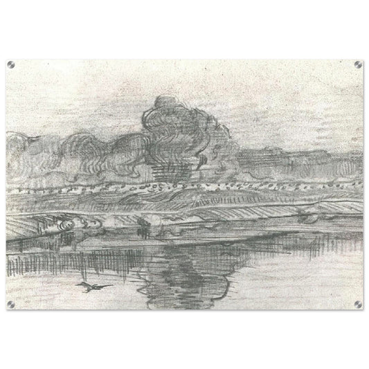 Landscape with the Oise - Vincent van Gogh Acrylic Print - 70x100 cm / 28x40″ inches