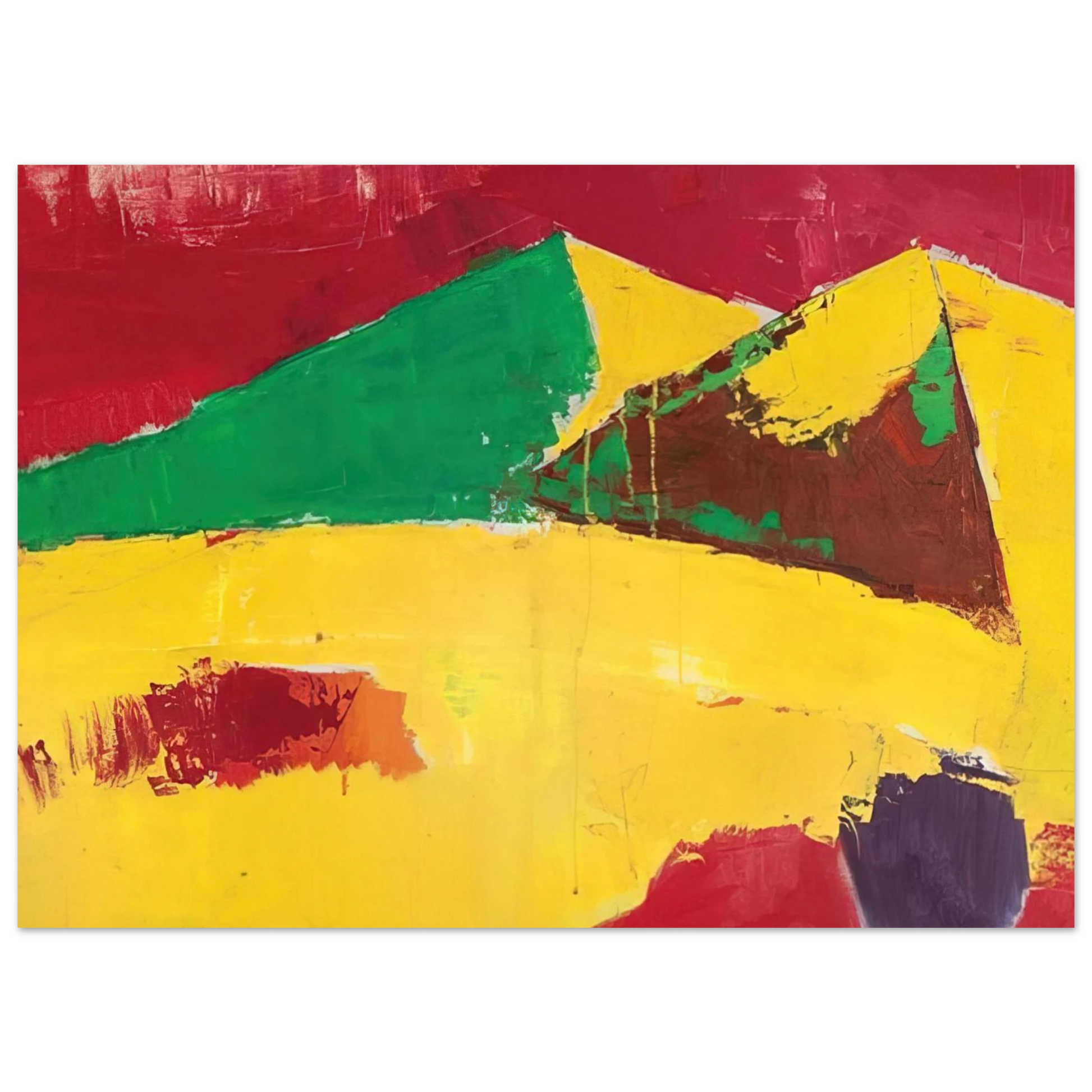 Nicolas de Stael - Sicile Agrigente - 1953 Fine Art Poster - 40x60 cm / 16x24 inches