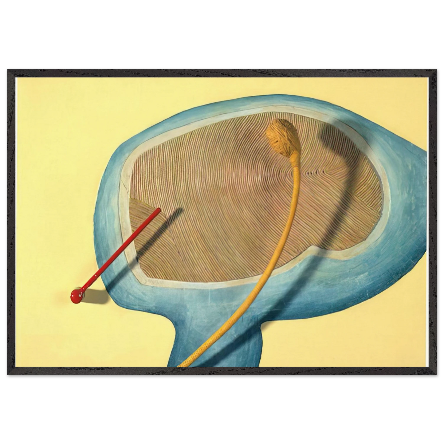 LEGS OF A WALKING BALL 1965 - Eva Hesse Framed Art Print – Black Wooden Frame - Default Title - -Framed Art Print