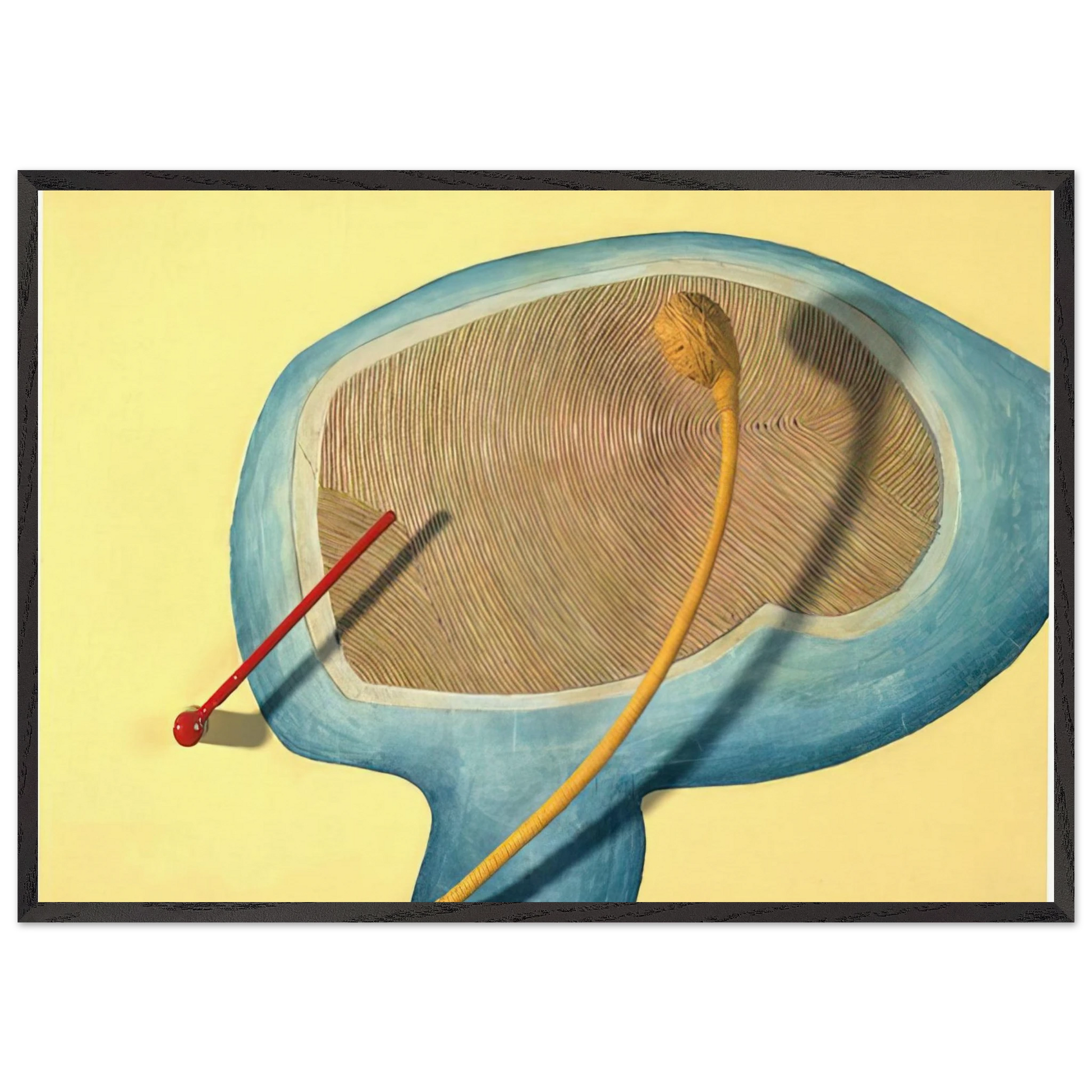 LEGS OF A WALKING BALL 1965 - Eva Hesse Framed Art Print – Black Wooden Frame - Default Title - -Framed Art Print