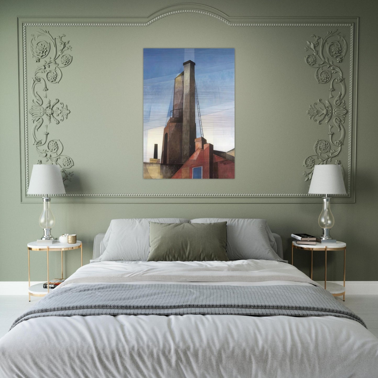 Aucassin and Nicolette - 1921 - Charles Demuth Brushed Aluminum Print - 70x100 cm / 28x40 inches | Charles Demuth Aluminum Print | Charles Demuth Prints