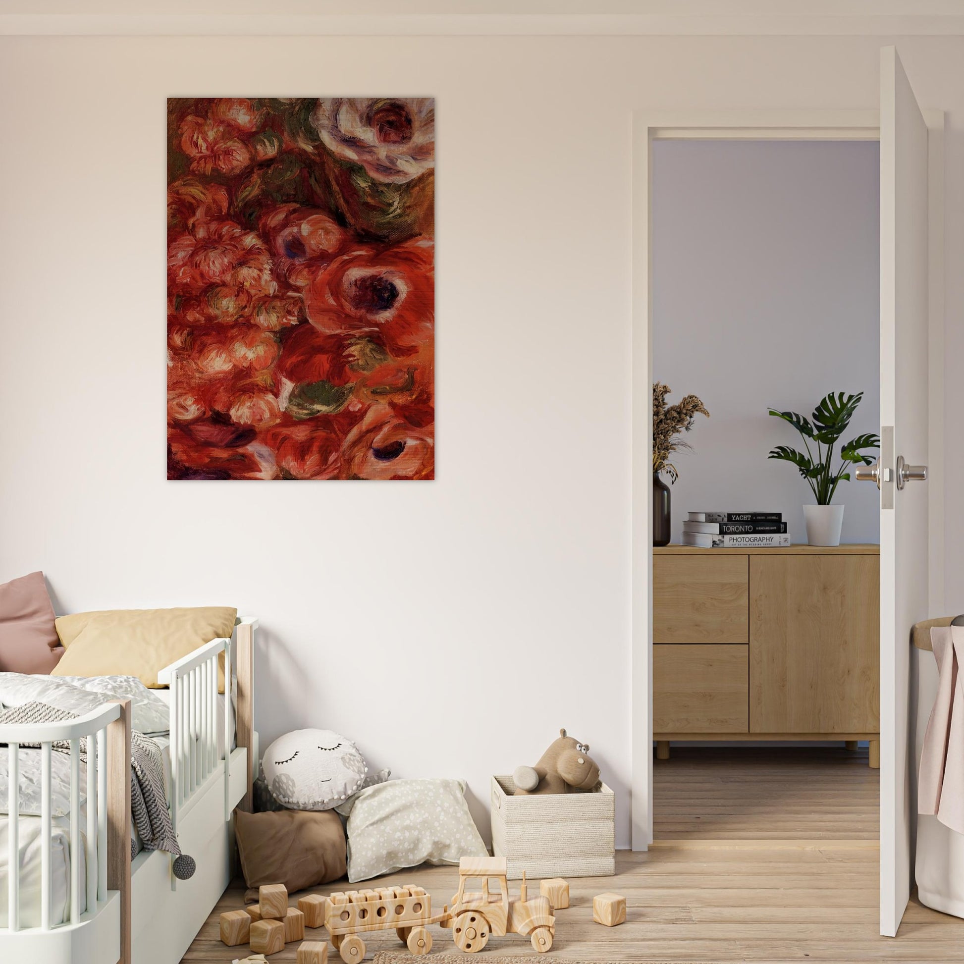 Anemonies - Pierre-Auguste Renoir Brushed Aluminum Print - 70x100 cm / 28x40 inches | Pierre-Auguste Renoir Aluminum Print | Pierre-Auguste Renoir Prints