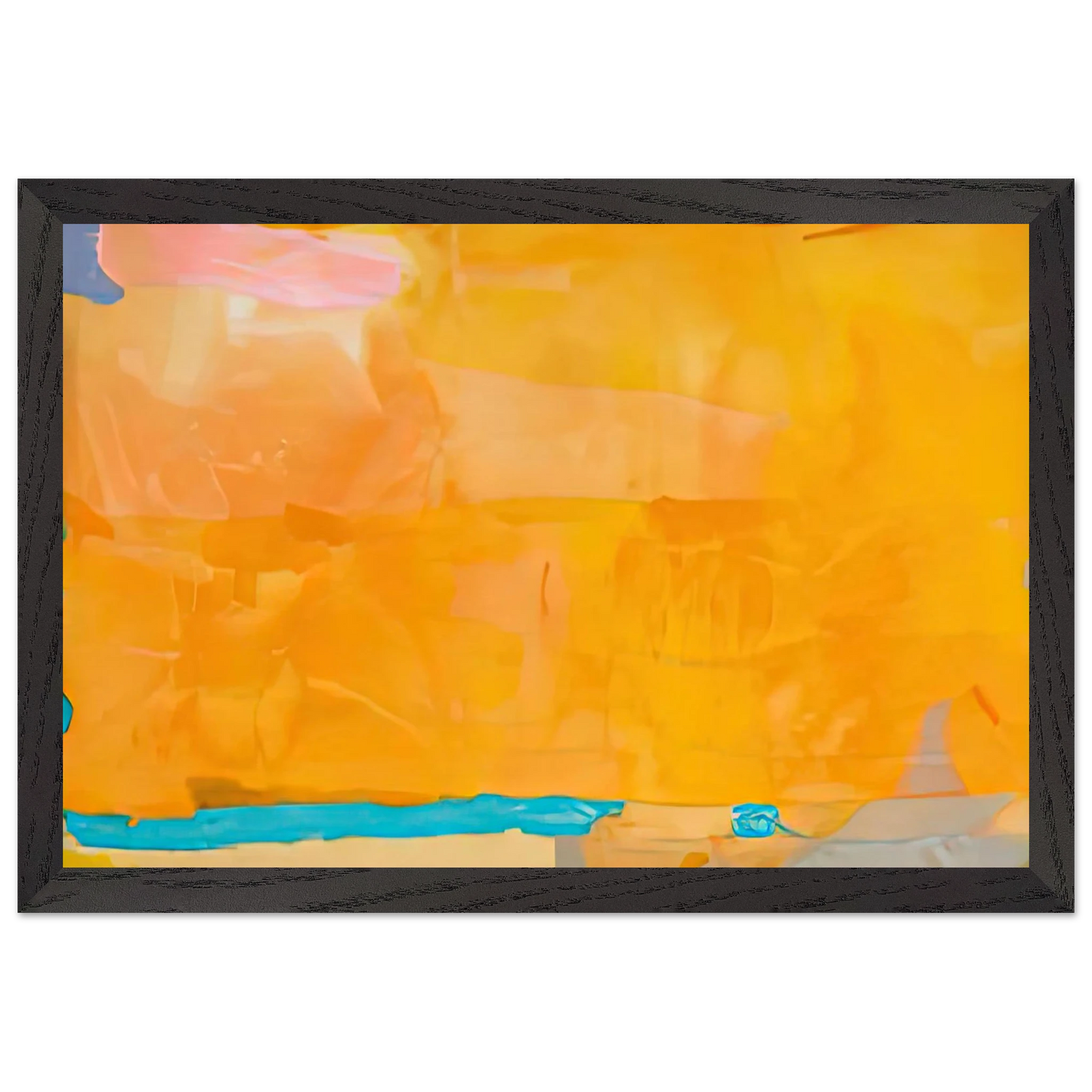Helen Frankenthaler - Royal Fireworks, 1975- Wall Art - 60x80 cm / 24x32 inches - Premium Wooden Framed Poster With Fine Art Paper - White frame