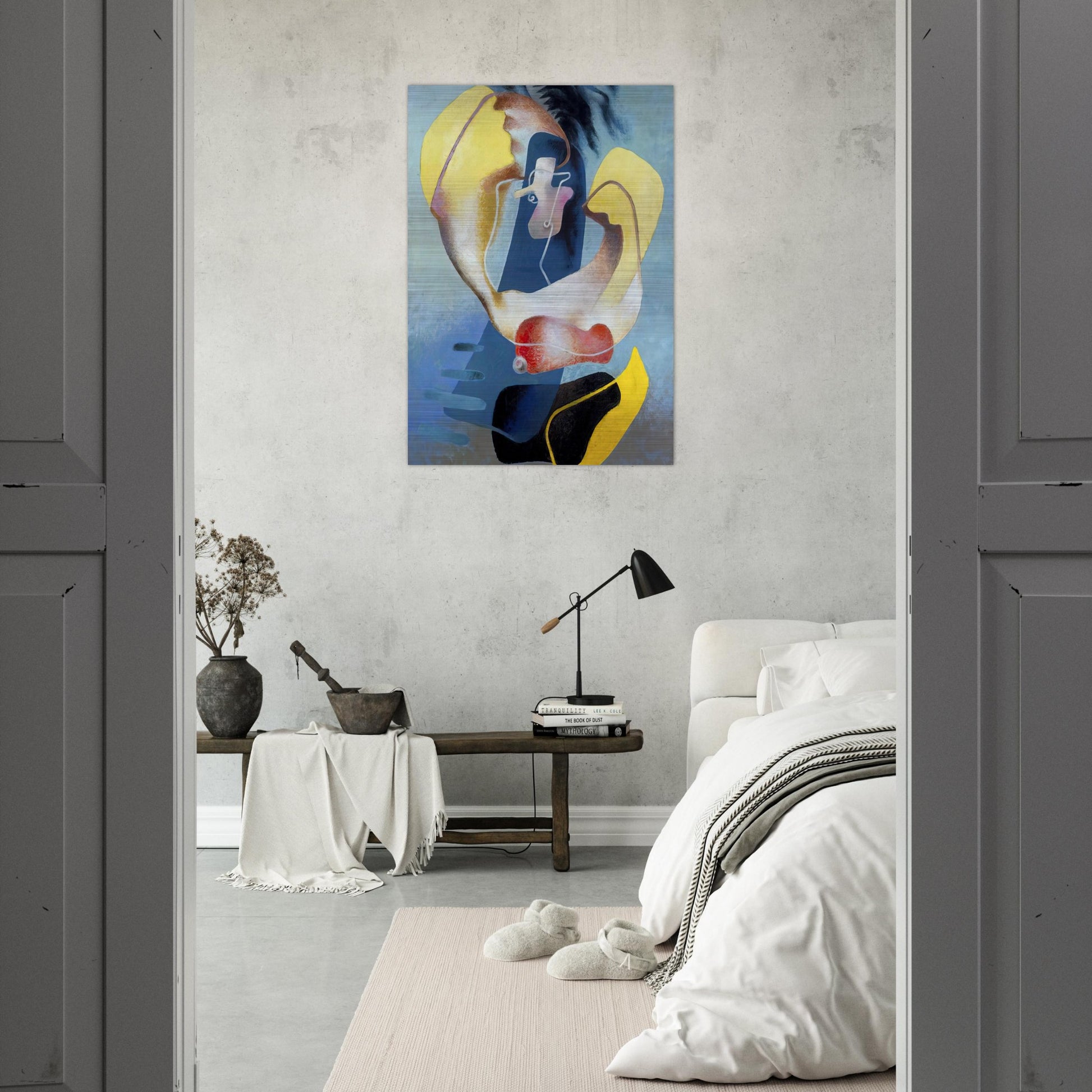 FIGURA NELLO SPAZIO I 1937 - Enrico Prampolini Brushed Aluminum Print - 70x100 cm / 28x40 inches | Enrico Prampolini Aluminum Print | Enrico Prampolini Prints