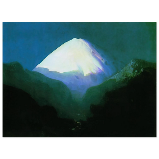 Arkhyp Kuindzhi - Elbrus. Moonlit Night Fine Art Poster - Default Title