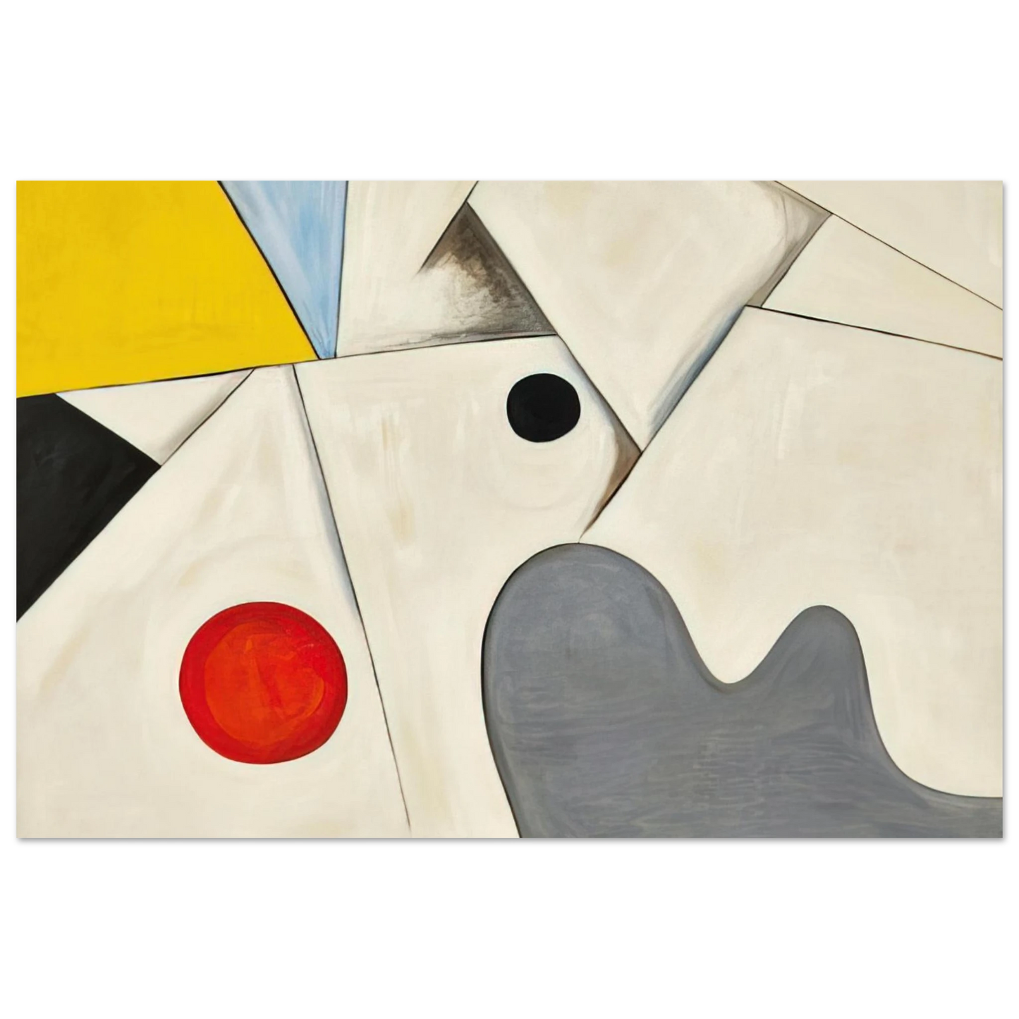 Alexander Calder - WHITE FIELDS 1955 Fine Art Poster - 40x60 cm / 16x24 inches