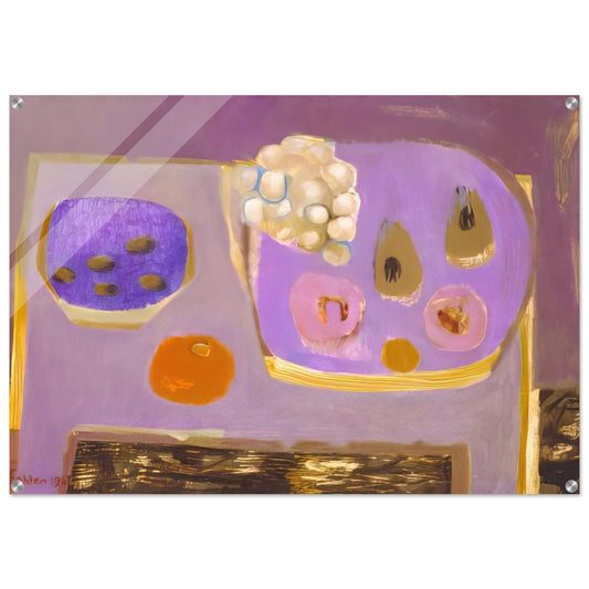 Mauve Still Life - 1968 - Mary Fedden Acrylic Print - 70x100 cm / 28x40″ inches