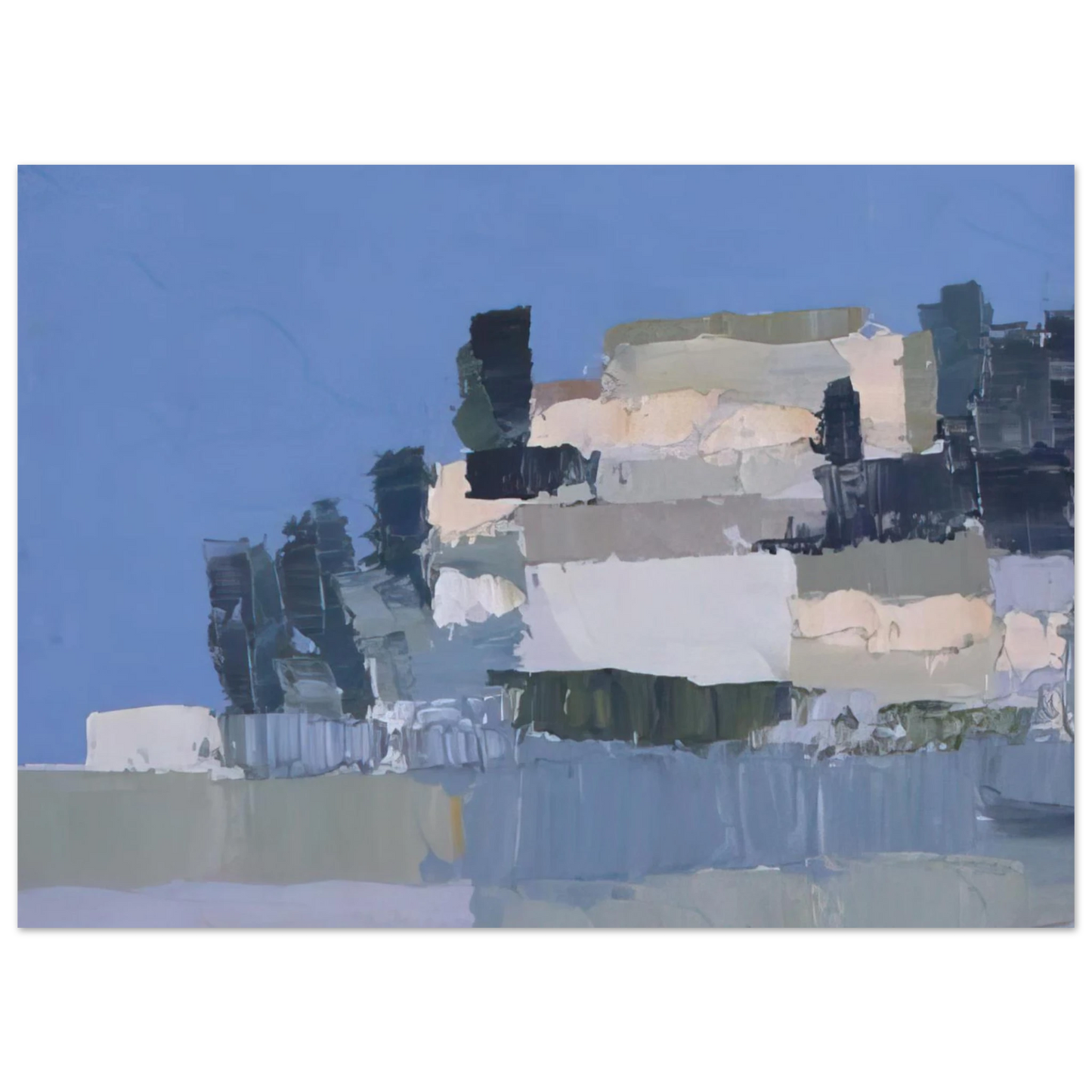 Nicolas de Stael - Ménerbes - Art Informel Fine Art Poster - 75x100 cm / 30x40 inches