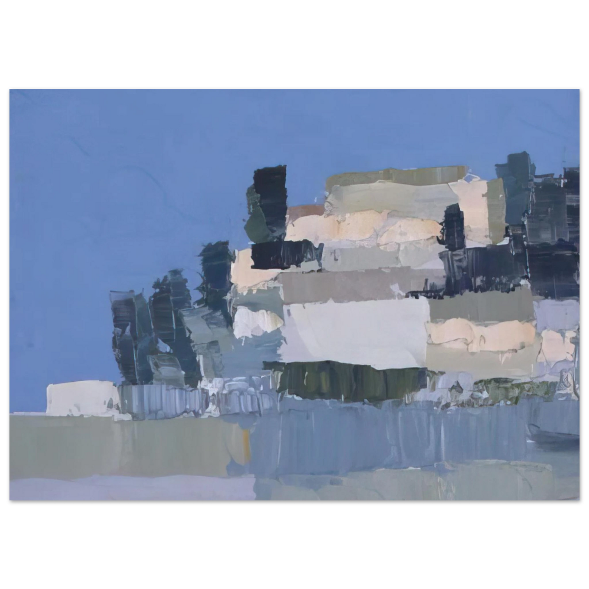 Nicolas de Stael - Ménerbes - Art Informel Fine Art Poster - 75x100 cm / 30x40 inches