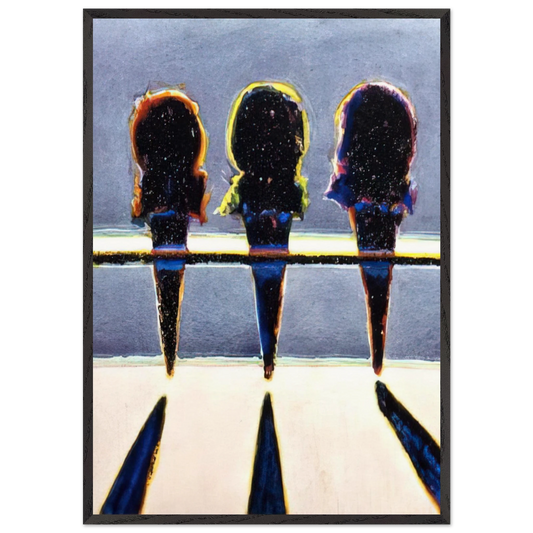 Dark Cones - 1964 - Wayne Thiebaud Framed Art Print – Black Wooden Frame - Default Title - -Framed Art Print