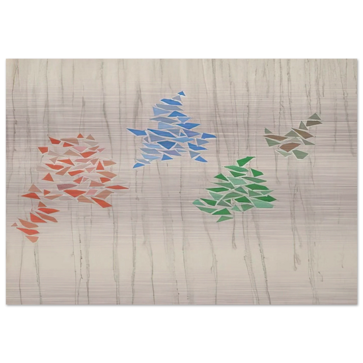 Colors on Gray - 1975 - Robert Goodnough Brushed Aluminum Print - 70x100 cm / 28x40 inches | Robert Goodnough Aluminum Print | Robert Goodnough Prints