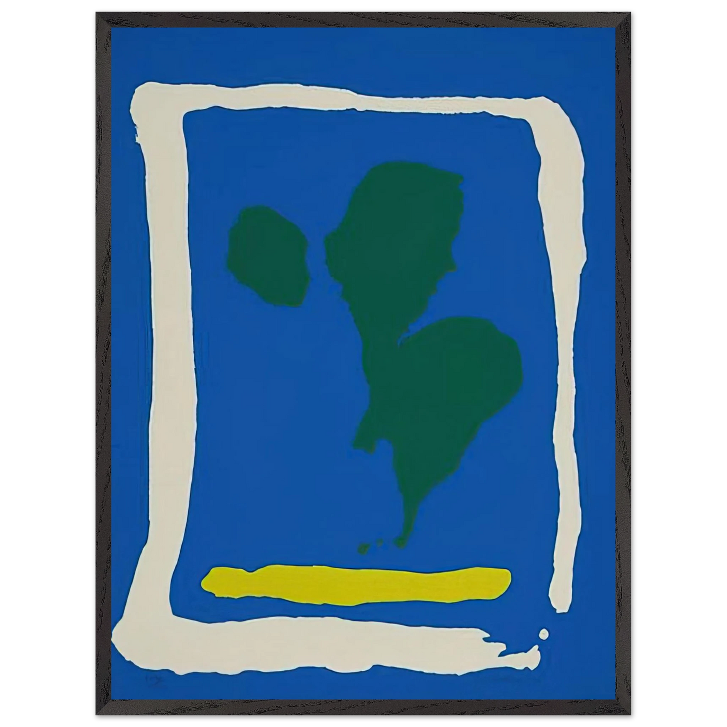 Helen Frankenthaler - Air Frame - 1965 Wall art - 50x70 cm / 20x28 inches - Premium Wooden Framed Poster With Fine Art Paper - White frame