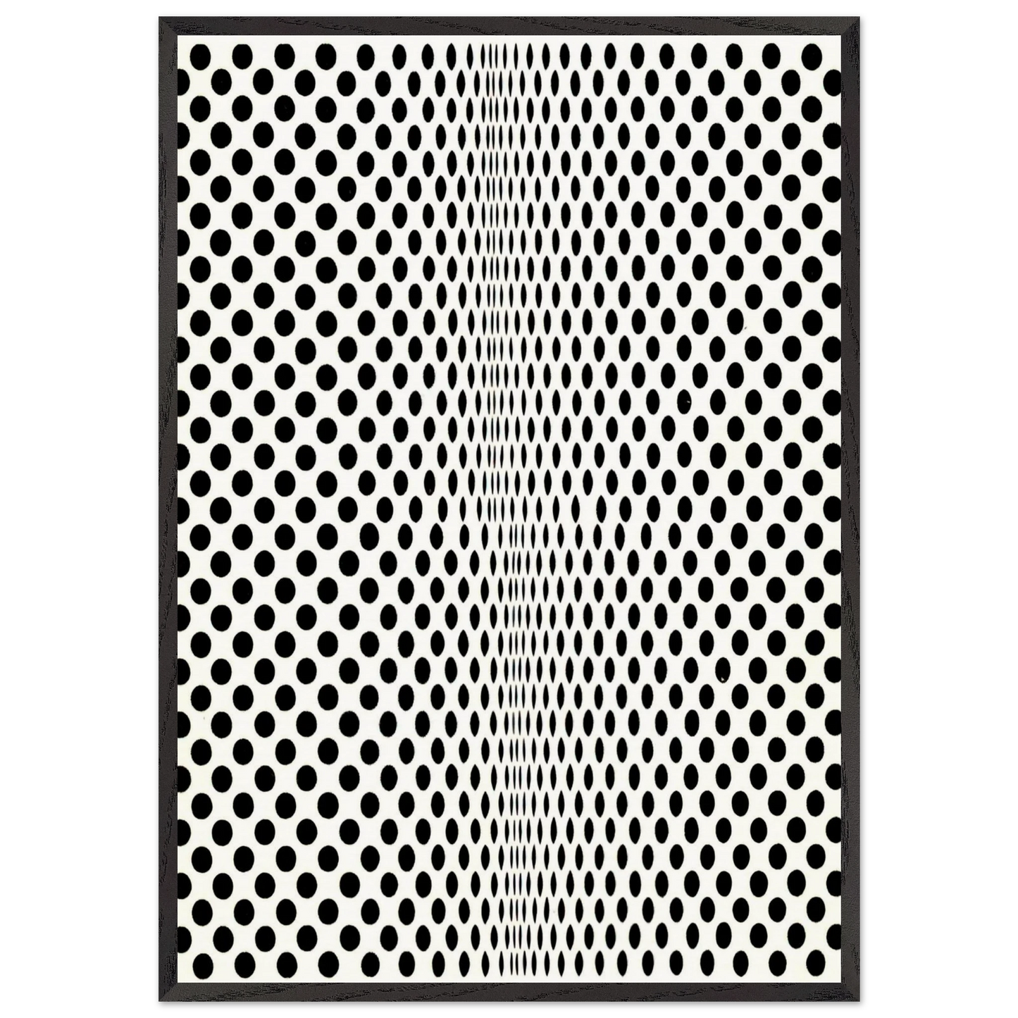 FISSION 1963 - Bridget Riley Framed Art Print – Black Wooden Frame - Default Title - -Framed Art Print
