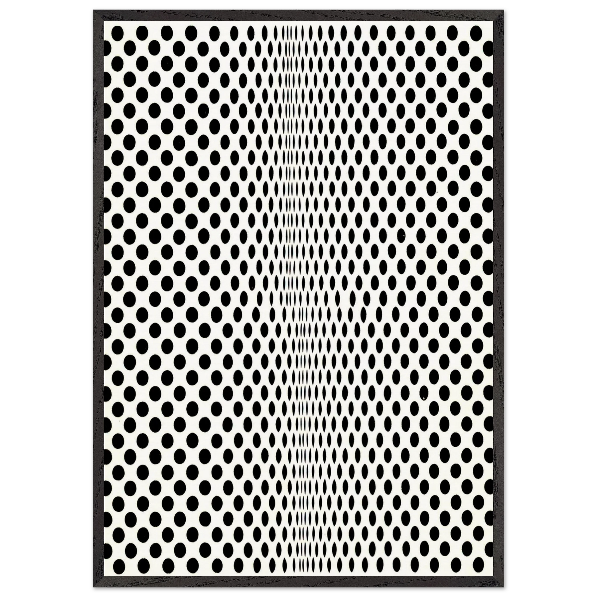 FISSION 1963 - Bridget Riley Framed Art Print – Black Wooden Frame - Default Title - -Framed Art Print