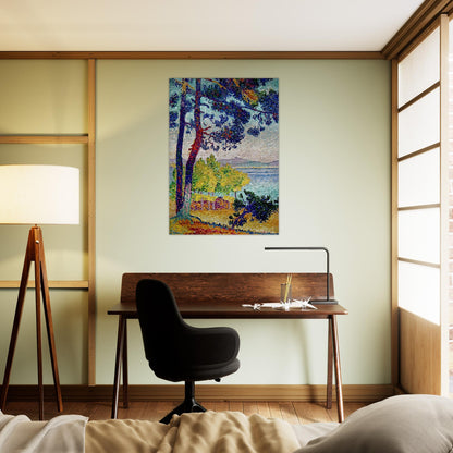 Afternoon at Pardigon, Var - Henri-Edmond Cross Brushed Aluminum Print - 70x100 cm / 28x40 inches | Henri-Edmond Cross Aluminum Print | Henri-Edmond Cross Prints