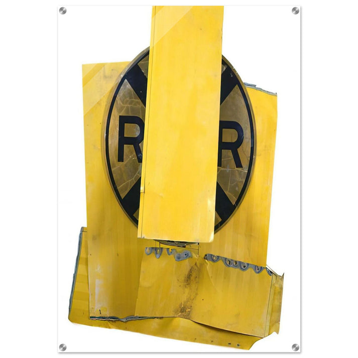 YELLOW VISOR GLUT 1989 - Robert Rauschenberg Acrylic Print - 70x100 cm / 28x40″ inches