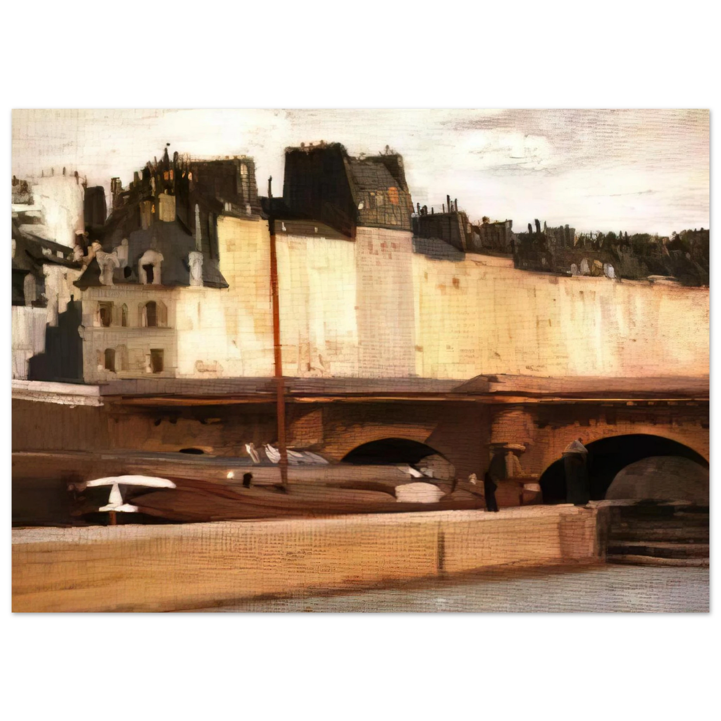 Edward Hopper - Écluse de la Monnaie Fine Art Poster - 75x100 cm / 30x40 inches