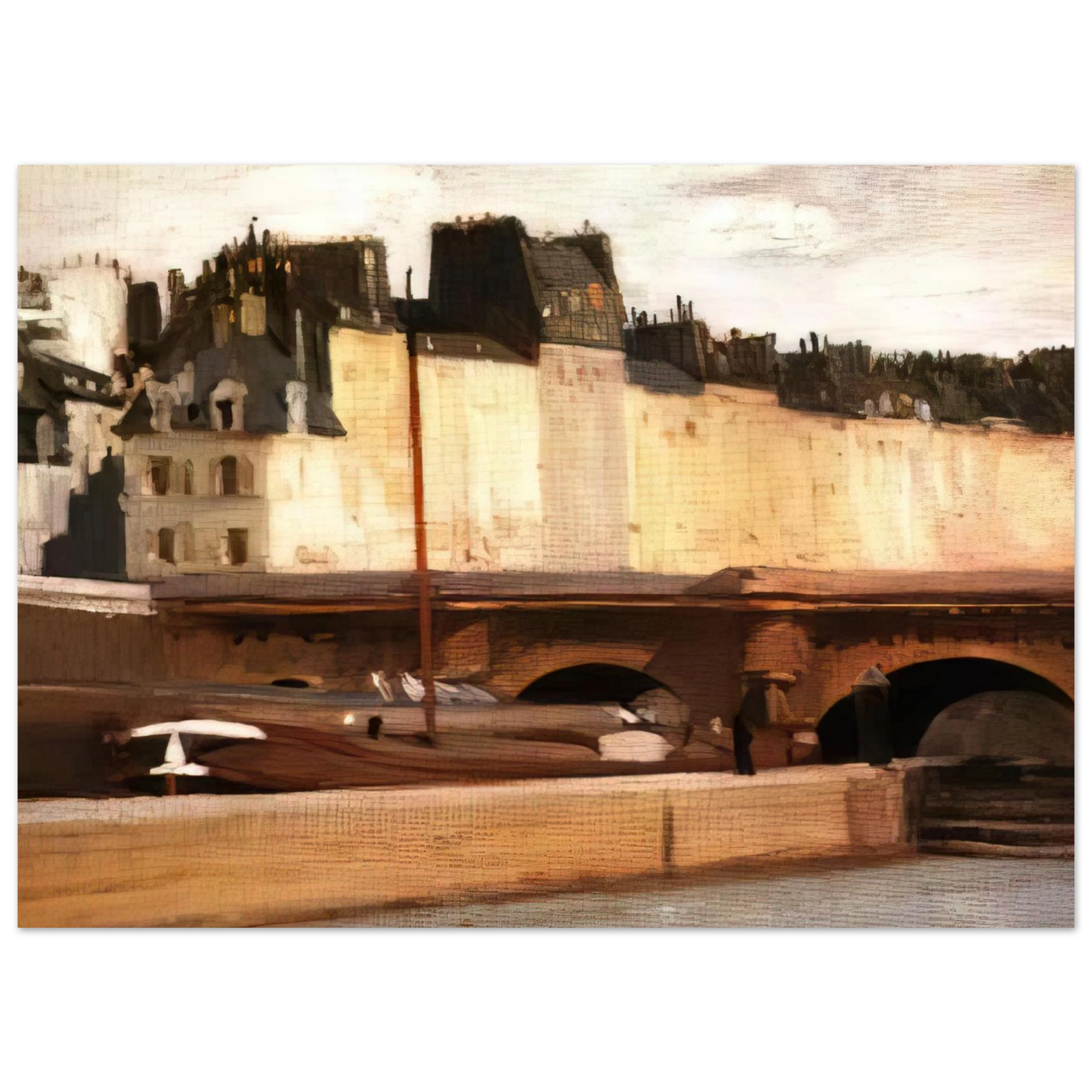 Edward Hopper - Écluse de la Monnaie Fine Art Poster - 75x100 cm / 30x40 inches