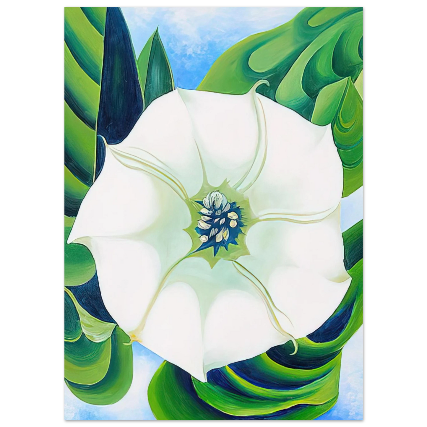 Georgia O'Keeffe - Jimson Weed Fine Art Poster - 75x100 cm / 30x40 inches