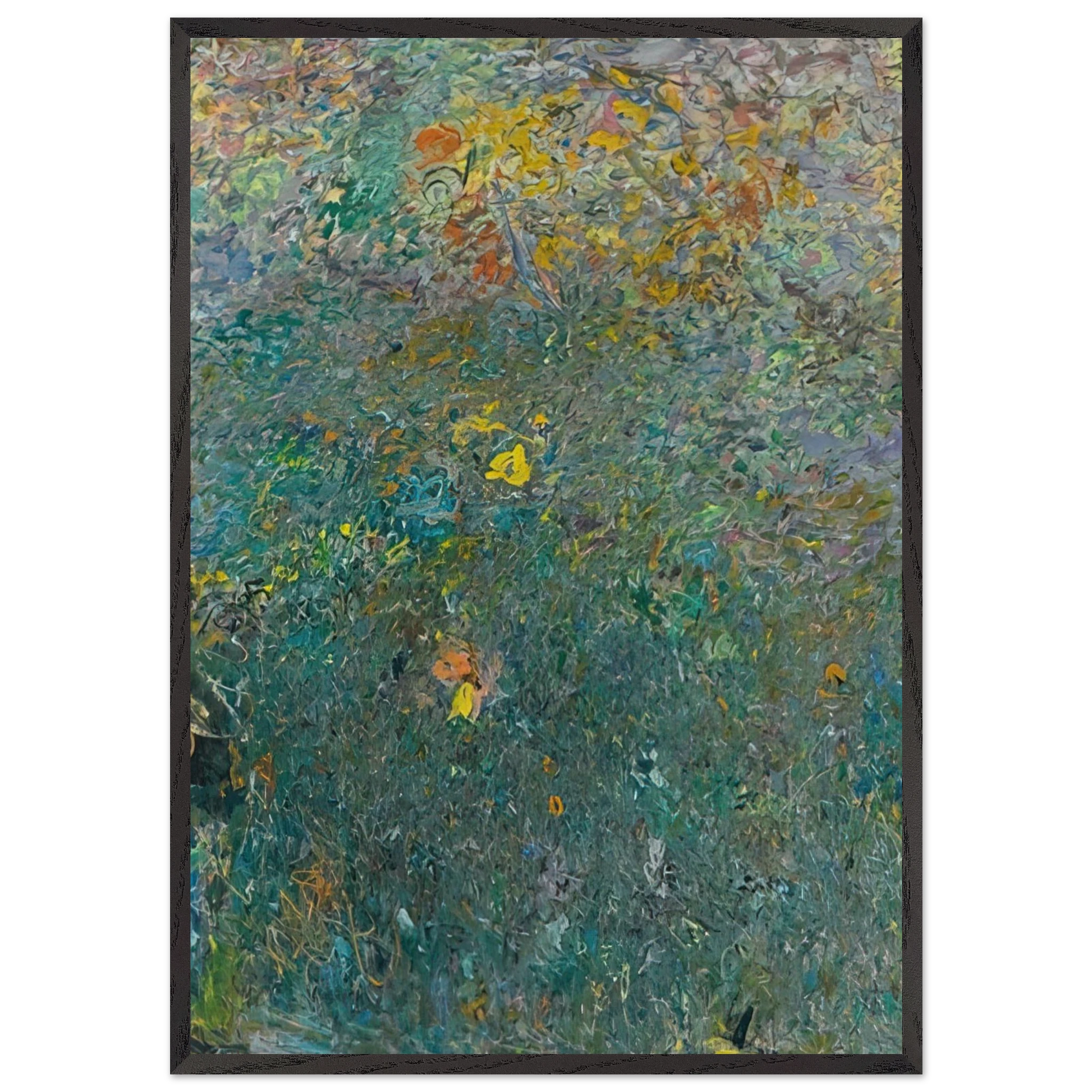 HYDROGEN 1961 - Milton Resnick 70x100 cm / 28x40 inches Framed Art Print – Black Wooden Frame