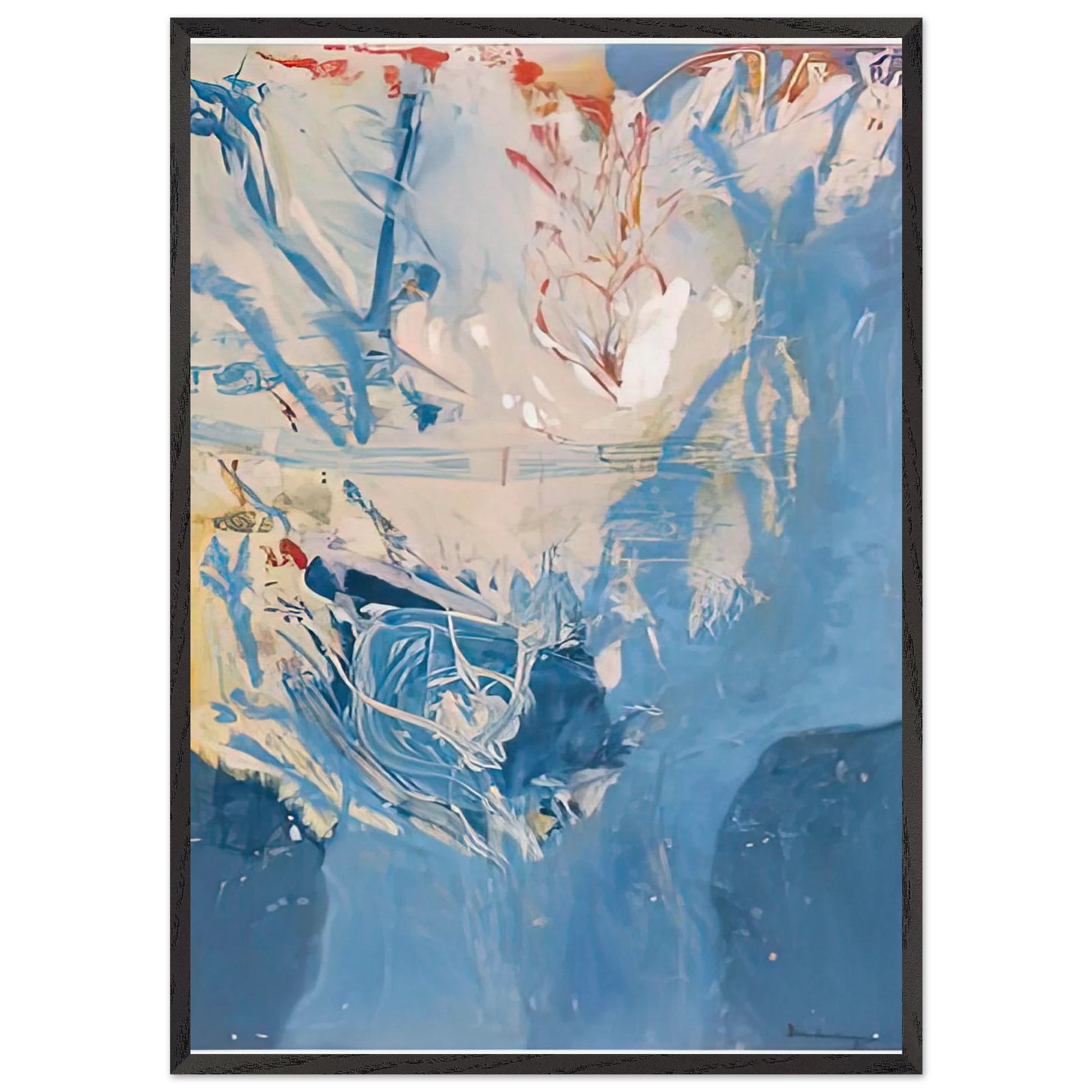 Blue Territory 1955- - Helen Frankenthaler Framed Art Print – Black Wooden Frame - Default Title - -Framed Art Print