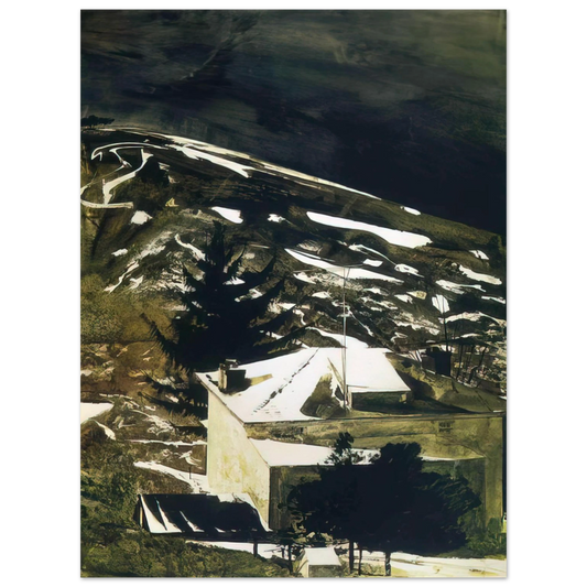 Andrew Wyeth - WOLF MOON 1975 Wall Art - 21x29.7 cm / 8x12" - Fine Art Poster - -