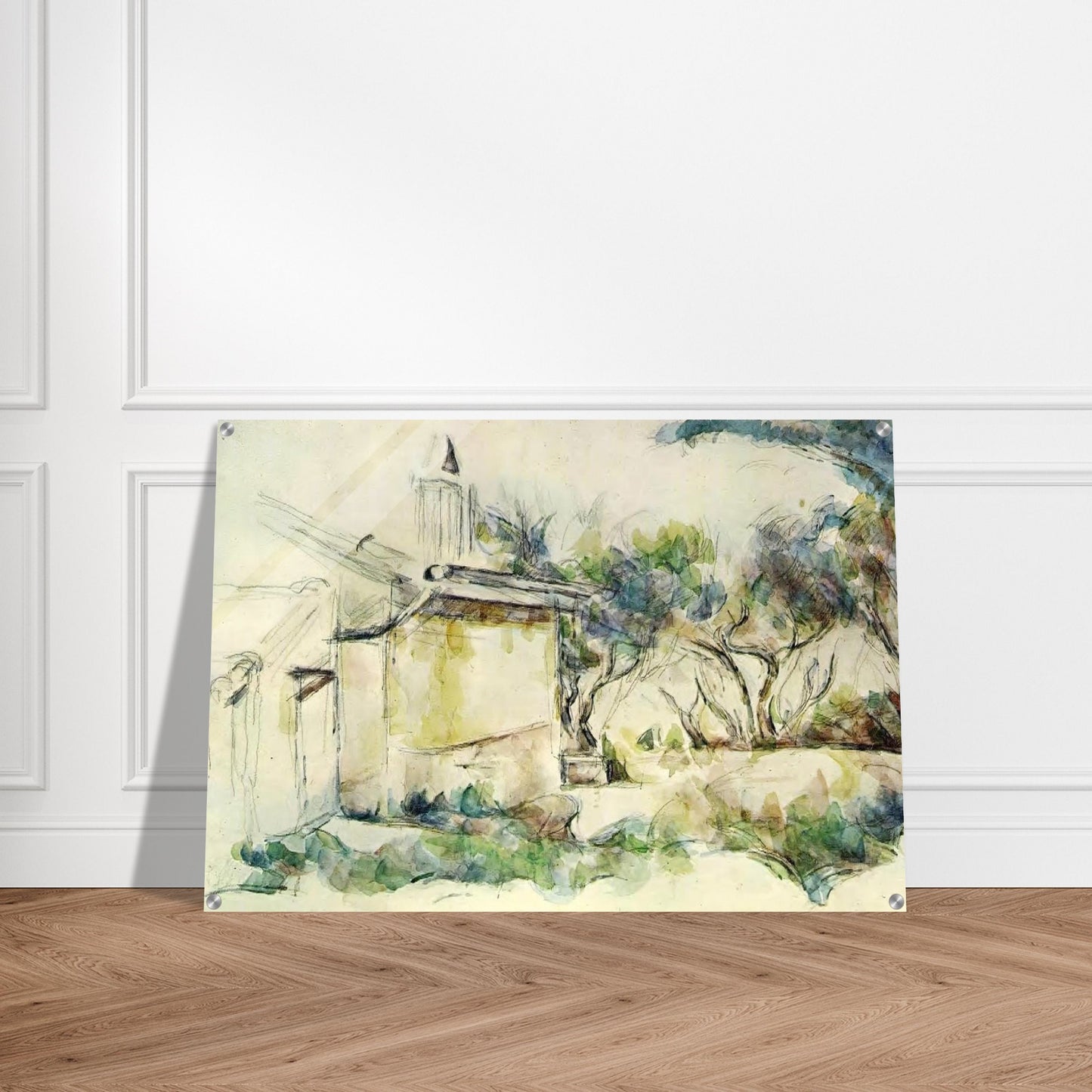 Jourdan's Cottage - Paul Cézanne Acrylic Print - 70x100 cm / 28x40″ inches | Paul Cézanne Wall Art | Paul Cézanne Prints