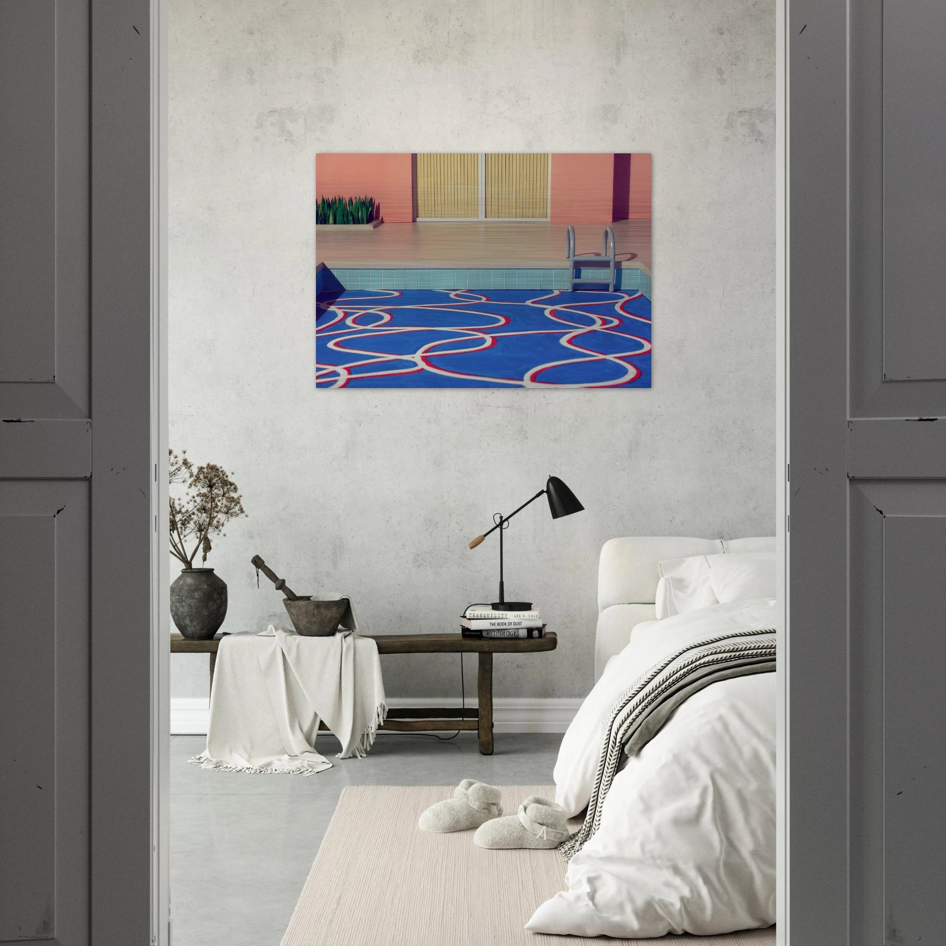 David Hockney - David Hockney Brushed Aluminum Print - 70x100 cm / 28x40 inches | David Hockney Aluminum Print | David Hockney Prints