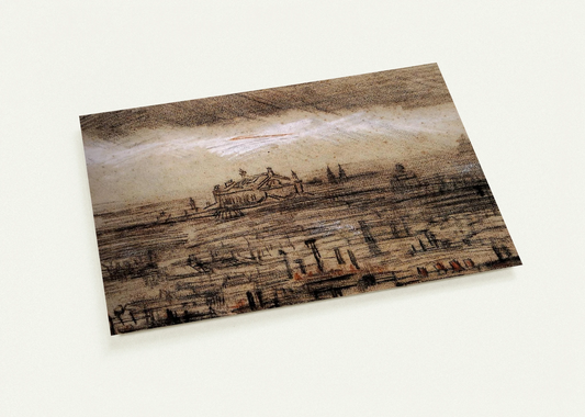 A View of Paris with the Op By Vincent van Gogh Pack of 10 Post Cards | Vincent van Gogh Post Cards | A6 (10.5 x 14.8 cm) - 4.1 x 5.8 inches