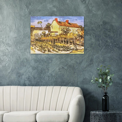 The House of Pere Eloi - Vincent van Gogh Brushed Aluminum Print - 70x100 cm / 28x40 inches | Vincent van Gogh Aluminum Print | Vincent van Gogh Prints