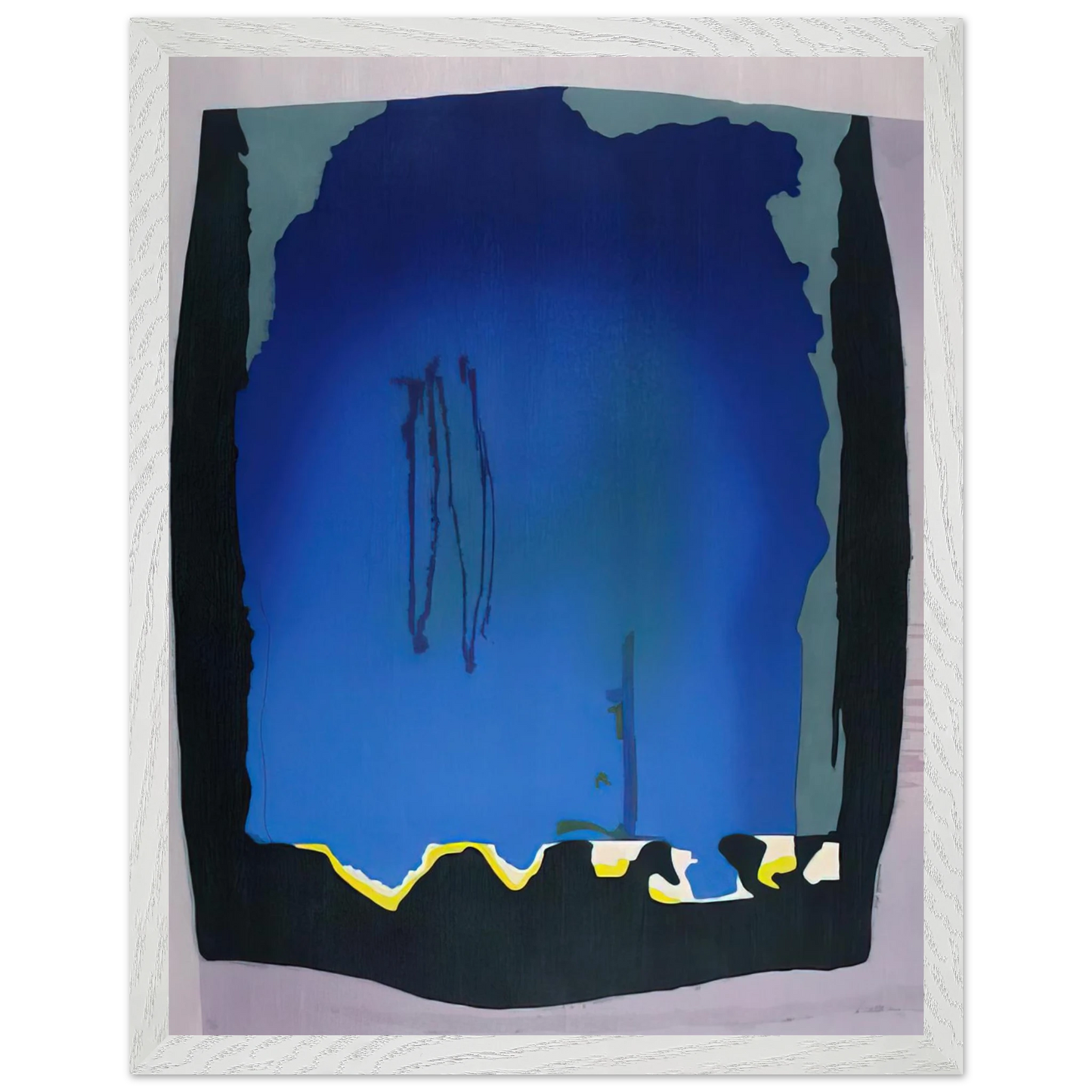 Helen Frankenthaler - Freefall - 1992 Wall art - A3 (29.7 x 42  cm) - Premium Wooden Framed Poster With Fine Art Paper - White frame