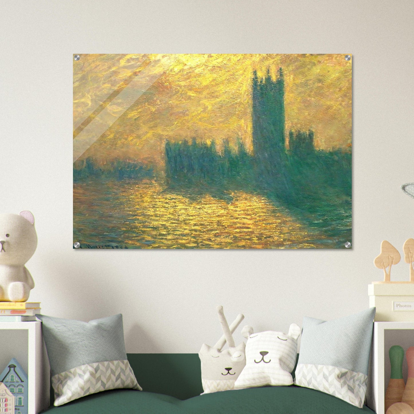 Houses of Parliament - claude monet Acrylic Print - 70x100 cm / 28x40″ inches