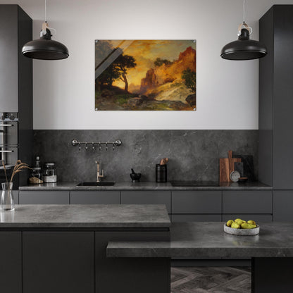 A Side Canyon - Thomas Moran Acrylic Print - 70x100 cm / 28x40″ inches | Thomas Moran Wall Art | Thomas Moran Prints