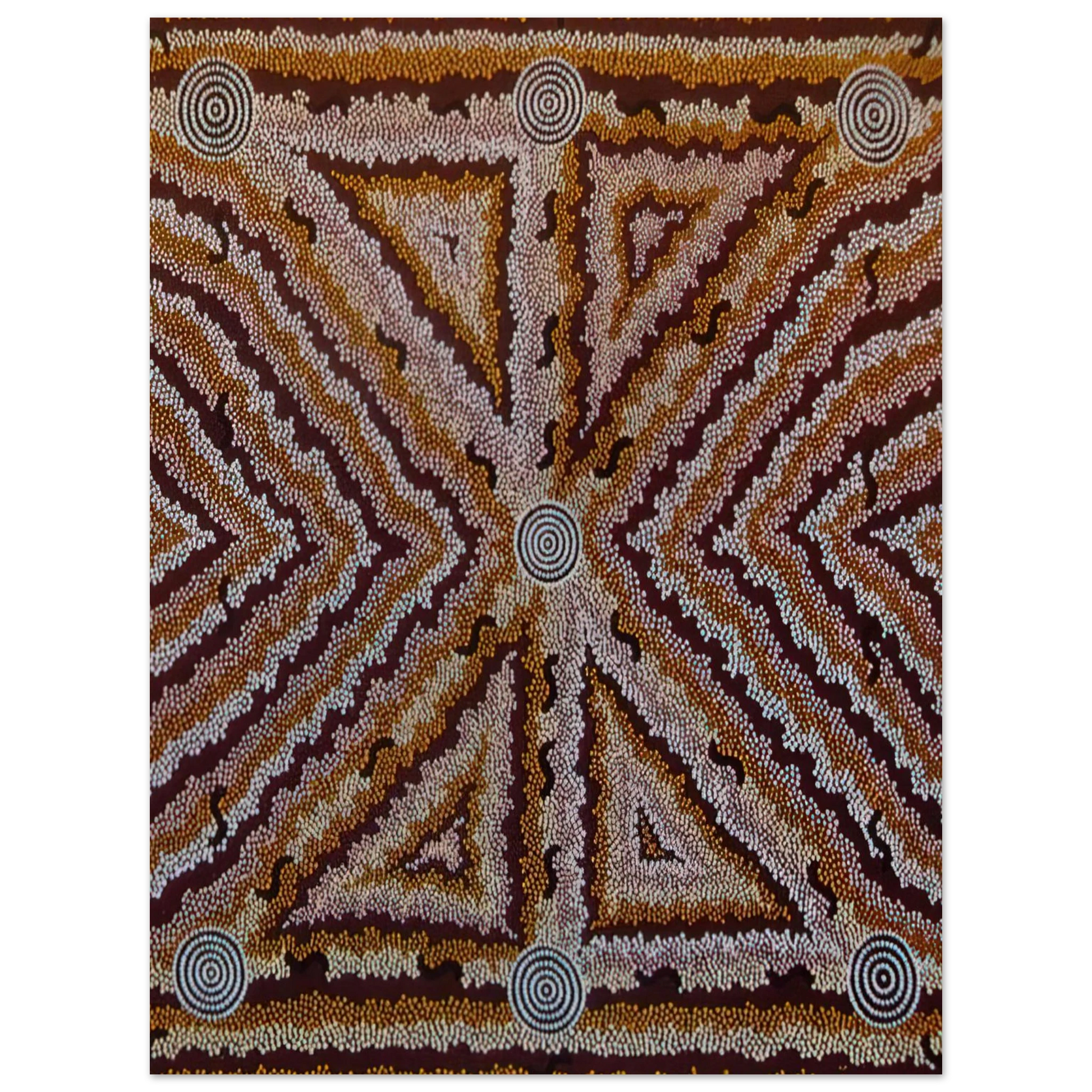 Clifford Possum Tjapaltjarri - Witchetty Grub Dreaming - 1983 Fine Art Poster - Default Title