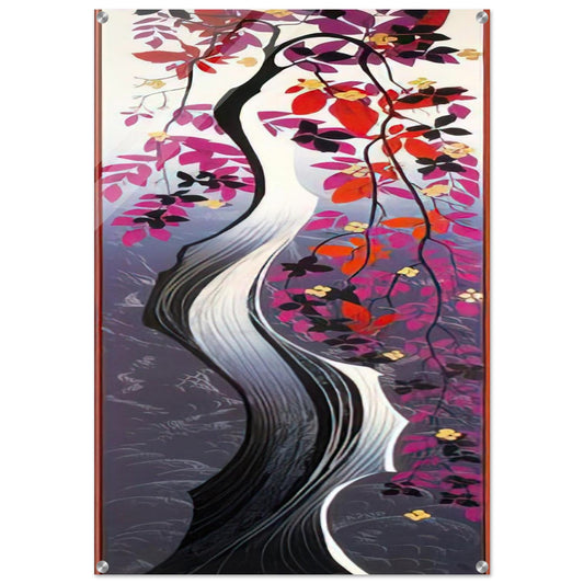 Twisted Tree - Eyvind Earle Acrylic Print - 70x100 cm / 28x40″ inches