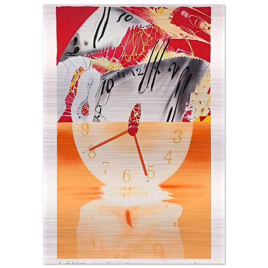 Hole in the Center of the Clock - James Rosenquist Brushed Aluminum Print - 70x100 cm / 28x40 inches | James Rosenquist Aluminum Print | James Rosenquist Prints