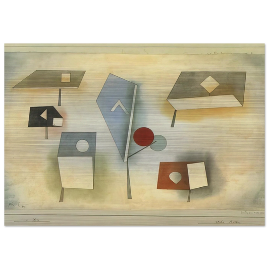 SIX SPECIES 1921 - Paul Klee Brushed Aluminum Print - 70x100 cm / 28x40 inches | Paul Klee Aluminum Print | Paul Klee Prints