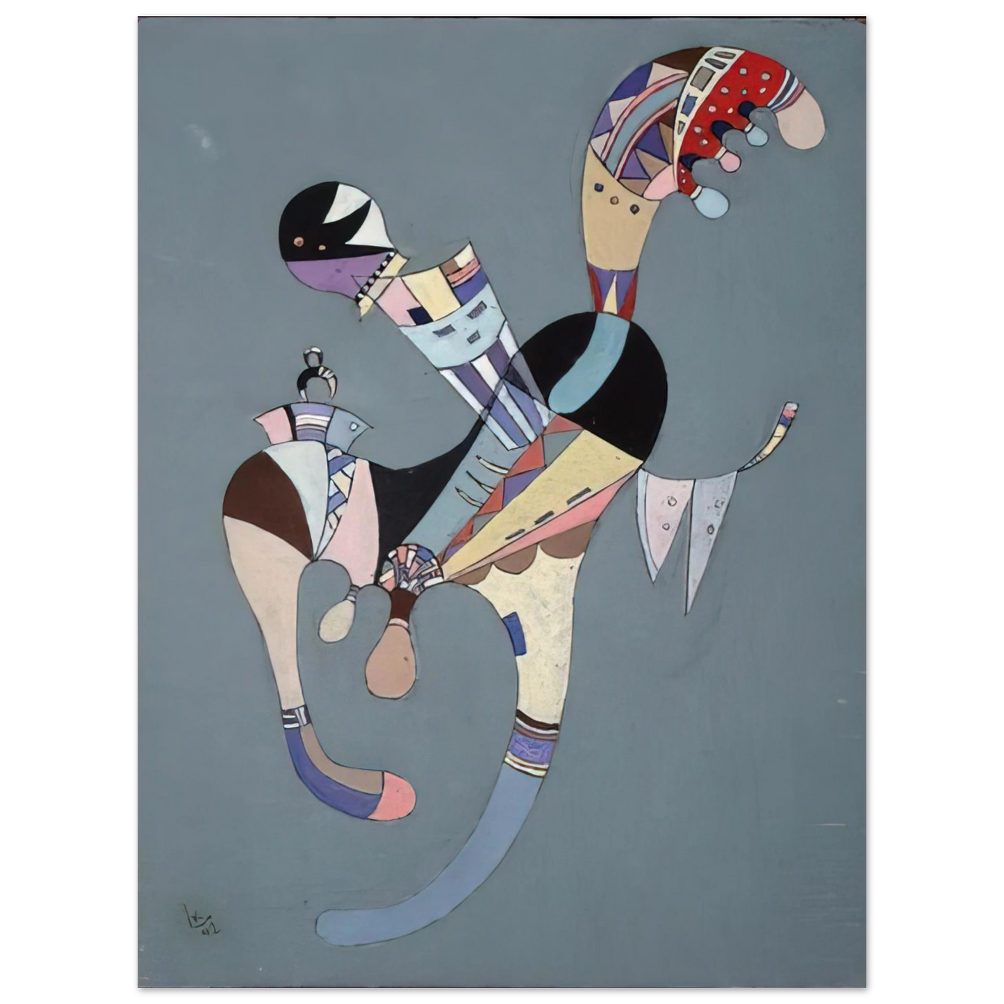 Wassily Kandinsky - A FLOATING FIGURE 1942 Fine Art Poster - Default Title