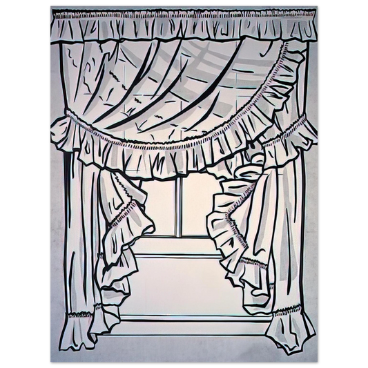 Roy Lichtenstein - CURTAINS 1962 Fine Art Poster - Default Title