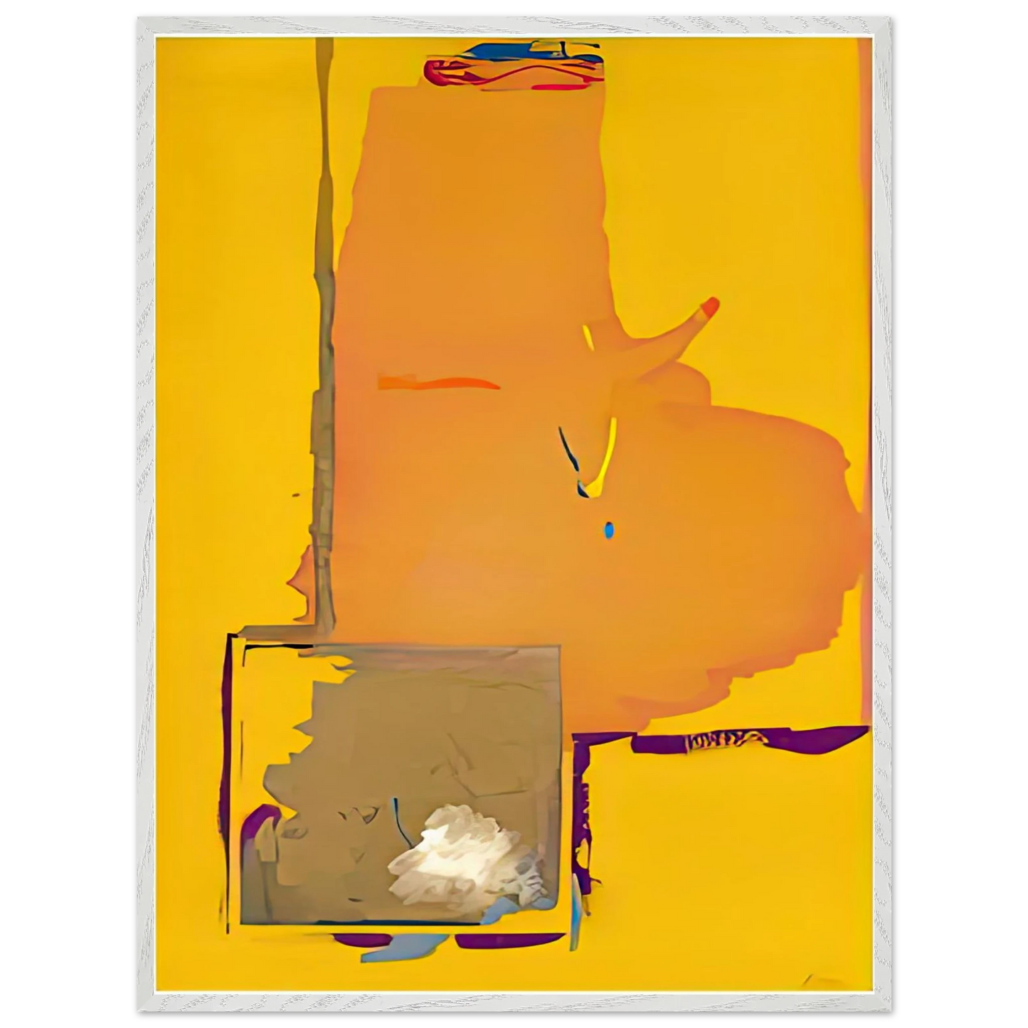 Helen Frankenthaler - Mardi Gras, 1987- Wall Art - 30x40 cm / 12x16 inches - Premium Wooden Framed Poster With Fine Art Paper - Wood frame
