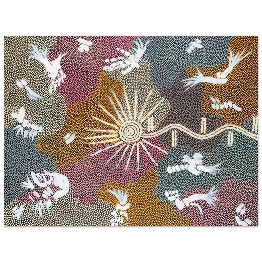 Clifford Possum Tjapaltjarri - Lightning Dreaming - 1999 Fine Art Poster - Default Title