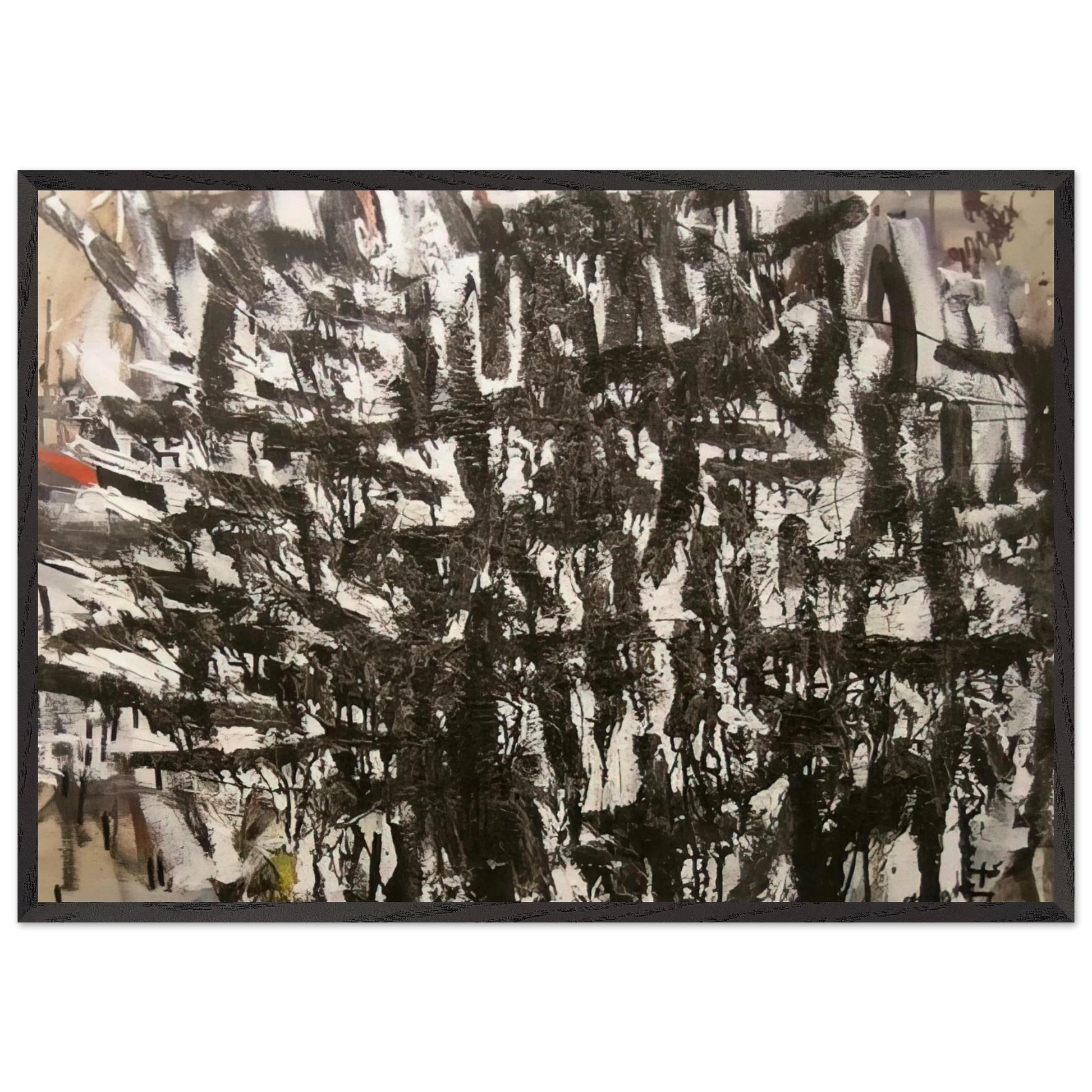 Listen - 2005 - Robert Goodnough 70x100 cm / 28x40 inches Framed Art Print – Black Wooden Frame