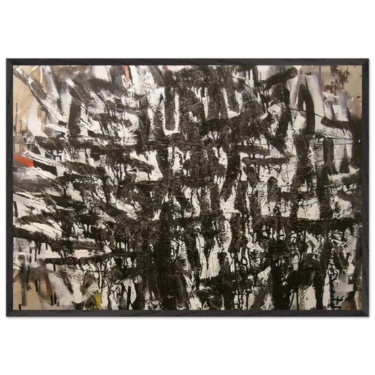 Listen - 2005 - Robert Goodnough Framed Art Print – Black Wooden Frame - Default Title - -Framed Art Print